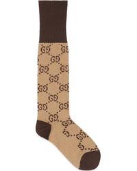 Gucci Chaussettes en coton mélangé à motif GG - Neutre