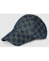 Gucci - Gg Cotton Denim Baseball Hat, Size L, Cotton - Lyst