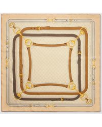 Gucci - Printed Gg Silk Twill Jacquard Carré, Silk - Lyst