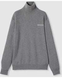 Gucci - Top De Cashmere Con Cuello Vuelto E Intarsia, Talla - Lyst