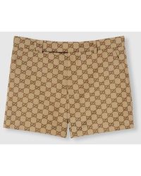 Gucci - Ggキャンバス ショートパンツ, ブラウン, ウェア - Lyst