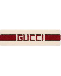 Gucci Elastic Stripe Headband - White