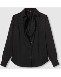Gucci - Silk Jacquard Shirt And Bra Set - Lyst