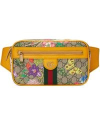 Gucci Ophidia GG Gürteltasche mit Flora-Print - Natur