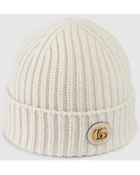 Gucci - Wool Cashmere Hat With Double G - Lyst