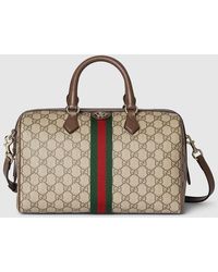 Gucci - Ophidia Large Boston Bag, Gg Canvas - Lyst