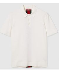 Gucci - Knit Wool Polo Shirt With Web - Lyst