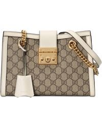 small padlock gg supreme canvas & leather shoulder bag