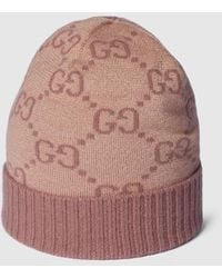 Gucci - Gg Cashmere Lamé Hat - Lyst