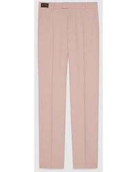 Gucci - Wool Trouser With Horsebit Label - Lyst