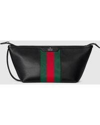 Gucci - Mega Web Trademark Small Toiletry Case, Leather - Lyst