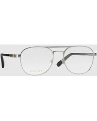 Gucci - Round Metal Optical Frame - Lyst