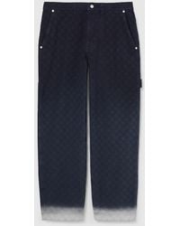 Gucci - Bleached Gg Cotton Denim Jacquard Pant, Ready-To-Wear - Lyst