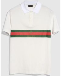 Gucci - Cotton Jersey Polo Shirt With Web - Lyst