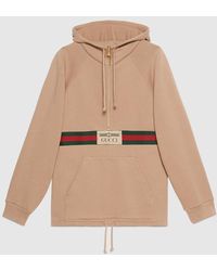 Gucci - Sweatshirt With Web And Label - Lyst