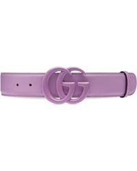 Gucci GG Marmont Wide Belt - Purple