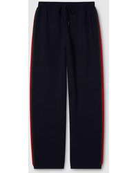 Gucci - Stitch Wool Leisure Trousers With Web - Lyst