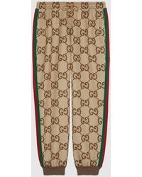 Gucci - Jumbo GG Track Bottom With Web - Lyst
