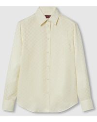 Gucci - Gg Crêpe Silk Shirt - Lyst