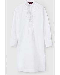 Gucci - Cotton Poplin Shirt Dress With Embroidery, Ready-To-Wear - Lyst
