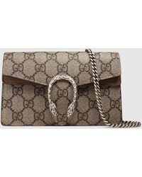 Gucci Dionysus Super-Mini-Tasche aus GG Supreme - Natur