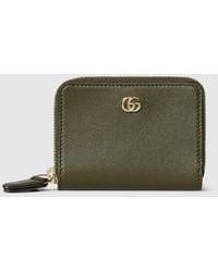 Gucci - Mini Portafoglio Gg Marmont Con Cerniera E Stampa Flora - Lyst