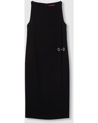 Gucci - Viscose Sablé Dress With Horsebit - Lyst