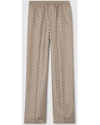 Gucci - Printed Silk Twill Pants, Ready-To-Wear - Lyst