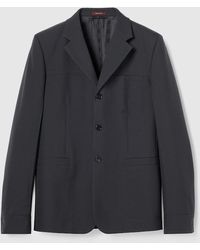 Gucci - Single-Breasted Wool Twill Jacket - Lyst