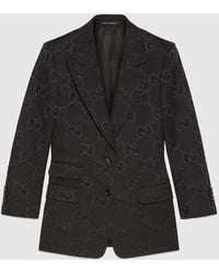 Gucci - Light GG Canvas Single-breasted Jacket - Lyst