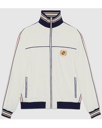 Gucci - Technical Jersey Zip Jacket With Patch - Lyst