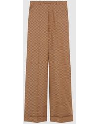 Gucci - Square G Wool Trousers - Lyst