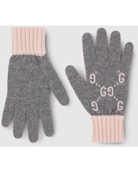 Gucci - Gg Cashmere Jacquard Gloves - Lyst