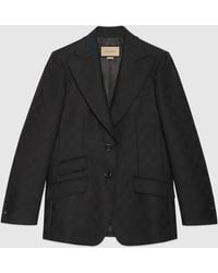 Gucci - GG Wool Jacquard Jacket - Lyst