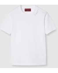 Gucci - ライトコットンジャージー Tシャツ, ホワイト, ウェア - Lyst