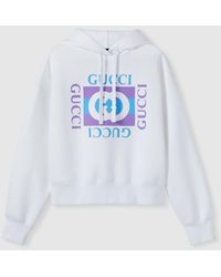 Gucci - Cotton Hooded Sweatshirt With Print - Lyst