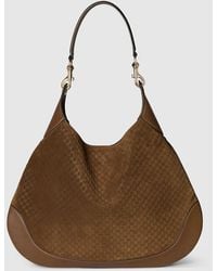 Gucci - 〔グッチ B〕マキシ ショルダーバッグ, ブラウン, スエード - Lyst