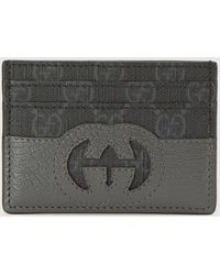 Gucci - Card Case With Cut-out Interlocking G - Lyst