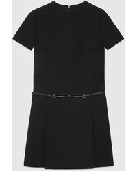 Gucci - Kleid Aus Woll-Seiden-Mischung In Cady-Crêpe-Qualität - Lyst
