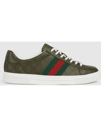Gucci - Ace Sneaker With Web - Lyst