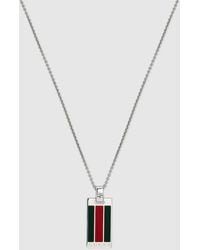 Gucci - Pendant Chain Necklace With Web - Lyst