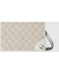 Gucci - Portafoglio Gg Emblem Con Tracolla - Lyst