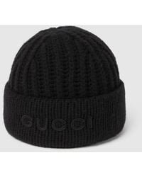 Gucci - Wool Cashmere Hat With Embroidery - Lyst