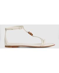 Gucci - Sandal With Bamboo Detail, Leather - Lyst