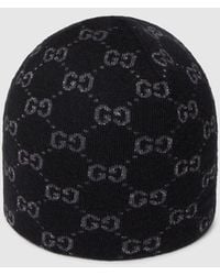 Gucci - Gg Wool Viscose Lamé Jacquard Hat - Lyst