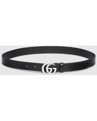 Gucci - Cut Gg Marmont Thin Belt, Size 100 - Lyst