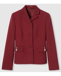 Gucci - Crêpe Wool Silk Jacket With Tiger - Lyst