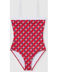 Gucci - Printed Stretch Jersey Swimsuit - Lyst