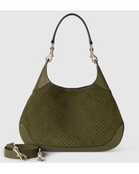 Gucci - B Medium Shoulder Bag, Suede - Lyst