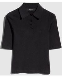 Gucci - Stretch Knit Silk Polo Shirt With Embroidery - Lyst